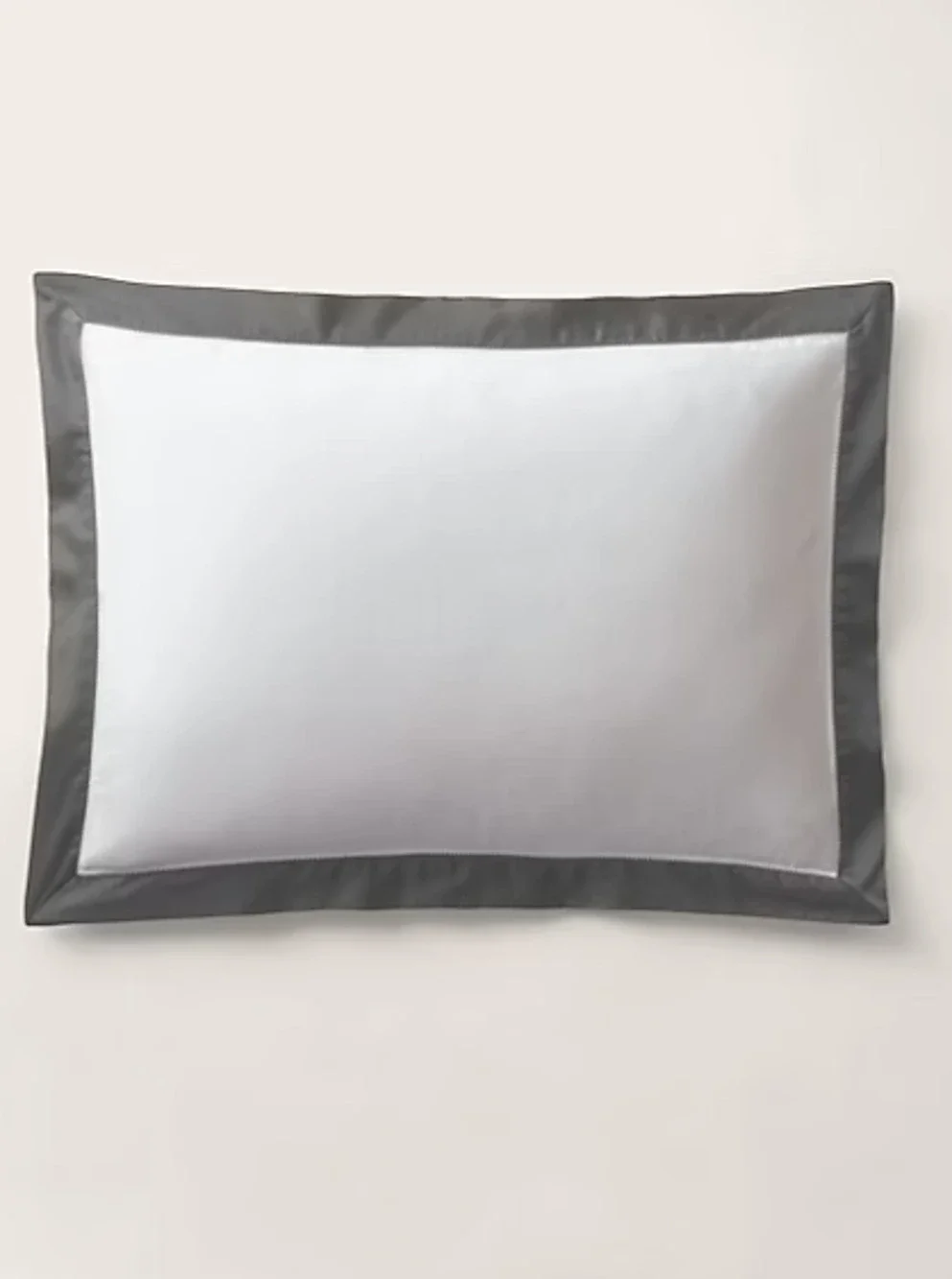 New Ralph Lauren King Sham Organic Sateen Border Graphite Classic Preppy Classic